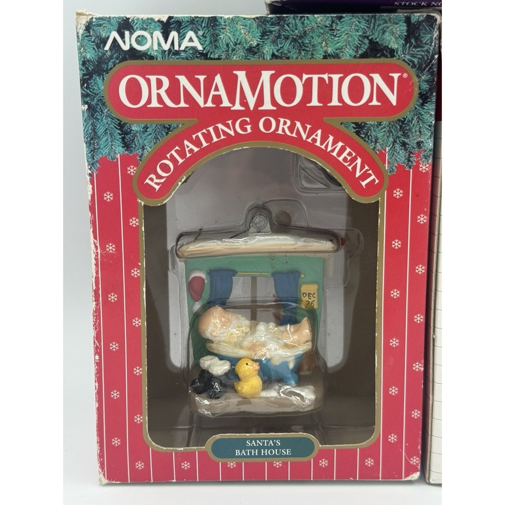 Lot of 3 Noma And Other Christmas Ornaments Vintage Spinning w/ Motors Boxes - Picture 4 of 7